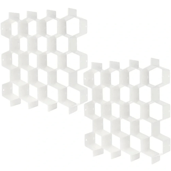 Poeland 8-Pack DIY Honeycomb Drawer Divider Organizers - White - Picture 3 of 7